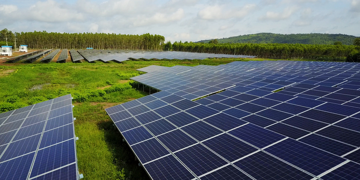 Solar Farm Power Plant